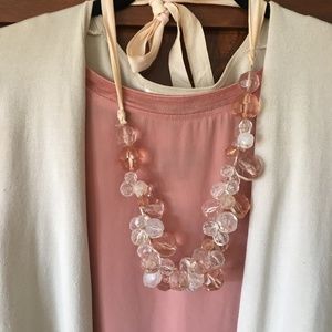 Bauble Necklace in Champagne and Pale Pink